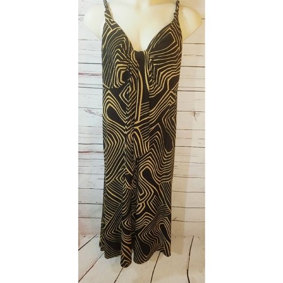 Simply Be Dresses & Skirts - Size 16 Simply Be Black and Tan Print Maxi Dress
